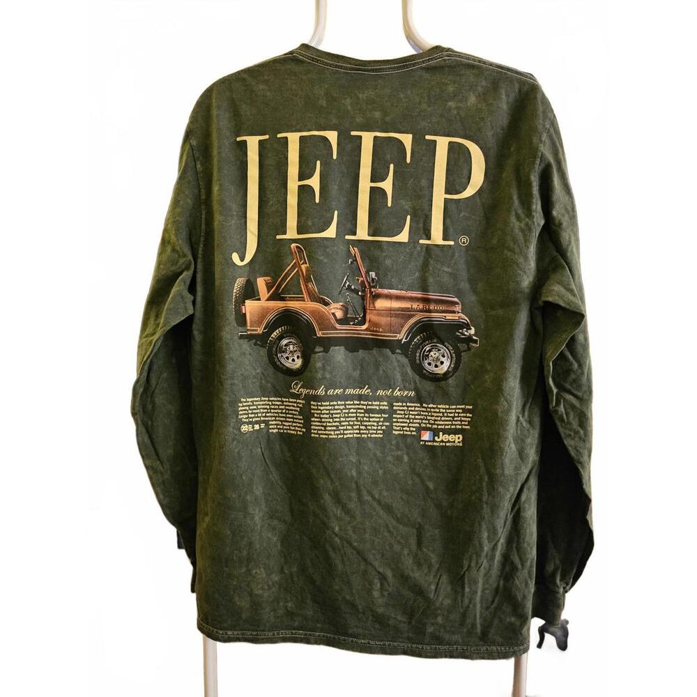 Jeep - green washed look long sleeve t-shirt - Men's XL full back design - NWOT - Picture 2 of 4
